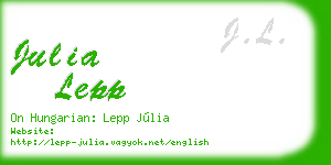 julia lepp business card